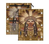 three Ringing binder 2 Pack Indian Native American Woman 11''x8.9''