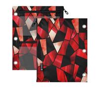 three Ringing binder 2 Pack Stained Glass Red Black Valentines 11''x8.9''