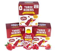 Three Robins Super Berry Little Smoothies - Real Fruit and Veggies, No Added Sugar, School Lunchbox Friendly, On the Go Snacking for Kids, Dairy Free, Healthy (18 x 100g)