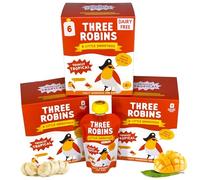 Three Robins Totally Tropical Little Smoothies - Real Fruit and Veggies, No Added Sugar, School Lunchbox Friendly, On the Go Snacking for Kids, Dairy Free, Healthy (18 x 100g)