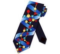 Three Rooker DNA Helix Ties Science Neckties Navy Biology Tie Mens Chemistry Necktie