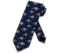 Three Rooker Horse Racing Ties Mens Navy Equestrian Sports Necktie