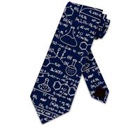 Three Rooker Science Ties Mens Chemistry Equations Necktie, Navy, One size