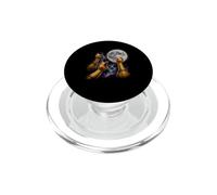 Three Rubber Chicken Moon Funny Screaming Fowl Cursed Joke PopSockets PopGrip for MagSafe