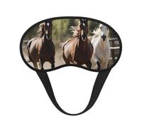 Three Running Horses Print Sleep Mask Soft Cover Eye No Pressure for Sleeping, Eye Masks for Side Sleepers