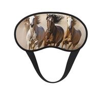 Three Running Horses Sleep Eye Mask for Women Men Soft and Comfortable Sleep Mask Blackout Sleeping Eye Cover for Travel Yoga Nap Shift Work