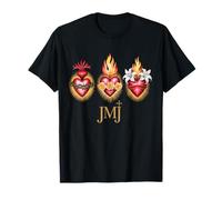 Three Sacred Hearts of Jesus, Mary & Joseph - Catholic Holy T-Shirt