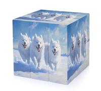 Three Samoyed Dogs 3-D Puzzles Magic Twist Cube