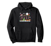 Three Santa Elf Reindeer Oboes Christmas Instruments Pullover Hoodie