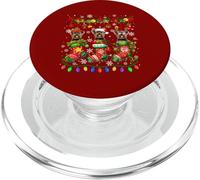 Three Santa Elf Yorkshire Terriers In Colorful Xmas Socks PopSockets PopGrip for MagSafe