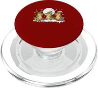 Three Santa Reindeer Elf Crocodiles Colorful Xmas Lights PopSockets PopGrip for MagSafe