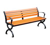 Three-seater garden bench - solid wood slatted double sofa, park bench, lounge seating, patio chair, all-weather outdoor furniture, suitable for balconies, porches, and backyards