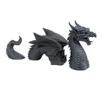 Three-Section Flying Dragon Statue Resin Gothic Dragon Sculpture for Lawn Garden Outdoor Values Ideal for Home Decoration Unique Gothic Art Garden Ornaments Gift for Fantasy Li
