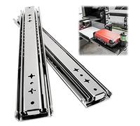 Three Section Full Extension Drawer Slides, Heavy Duty Steel Drawer Runners, Ball Bearing Metal Rails Track Guide, for Cabinets Tool Cabinets and Large Equipment, 1 Pair (One Color 28in(70cm))