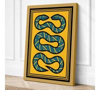 Three Serpents Art Deco Canvas Wall Art Print 24x16 Inch