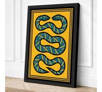 Three Serpents Art Deco Canvas Wall Art Print 24x16 Inch