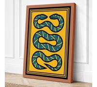 Three Serpents Art Deco Canvas Wall Art Print 30x20 Inch