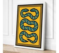 Three Serpents Art Deco Canvas Wall Art Print 36x24 Inch