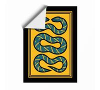 Three Serpents Art Deco Unframed Wall Art Print A4 (29.7×21cm), Wall Decor for Living Room, Bedroom, Office & Home, Art Gift