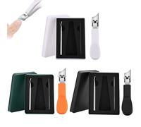 Three Sets of Eagle Beak Beveled Nail Clippers, Splashproof 25° Beveled Edge Nail Clippers Set, Wide Jaw Opening Anti-Splash Slanted Nail Clipper, for Seniors & Ingrown Care (3pcs)
