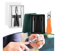 Three Sets of Eagle Beak Beveled Nail Clippers, Super Sharp Oblique Nail Clippers for Thick Nails, Seniors & Ingrown Care (2pcs-f)