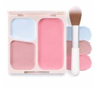 Three Shade Blush Palette With Finely Milled Powder And Butterfly Embossed Design For All Skin Tones - Includes Built-In Dome Brush For Precise Touch-Ups, Versatile Lightweight Blush For Daily Wear