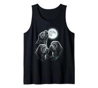 Three Shar Pei Dogs Howling At The Moon Tank Top