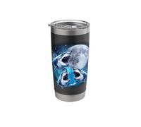 Three Shark Moon | 3 Great Whites Howling Wolfs Moon Parody Stainless Steel Insulated Tumbler