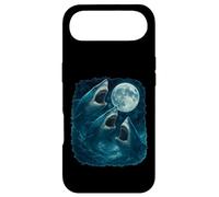 Three Sharks Howling At The Moon 3 Shark Moon Case for iPhone Air