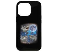 Three Sharks Howling At The Moon Weird Meme Shark Case for iPhone 13 Pro
