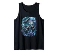 Three Sharks Moon - Shark Lover Ocean Marine Biology Tank Top