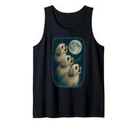 Three Shih Tzu Howling At The Moon 3 Shih Tzu Moon Tank Top