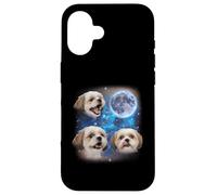 Three Shih Tzu Howling At The Moon Weird Meme Shih Tzu Case for iPhone 16