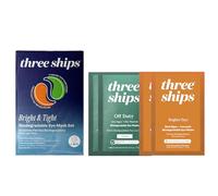 Three Ships - Bright & Tight Biodegradable Eye Mask Set | 4 Sets to Help Depuff and Firm Under Eyes