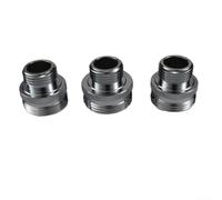 Three Shower Head Swivel Ball Adapters with Brass and Chrome Build, Featuring 14UN and 20UN Thread Sizes and Leak Proof Silicone Gasket Seal