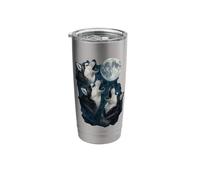 Three Siberian Husky Howling at The Moon 3 Husky Moon Stainless Steel Insulated Tumbler