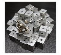 Three-Sided Nut Square Fixed Block Square Corner Lock Nut M3 Six-Sided Thread Plate Link Block Screws for Fixing Acrylic Box(Only12PCSM3X6 Screw)
