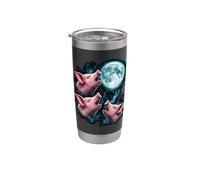 Three Singing Pigs Under Full Moon Stainless Steel Insulated Tumbler