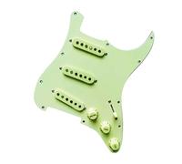 Three-single circuit assembly pickguard pickup suitable for ST electric guitar Alnico aluminum nickel cobalt electric guitar accessories Electric Guitar Loaded Pickguard(Mint green single single singl