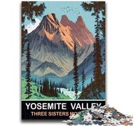Three Sisters Mountain 1000 Piece Jigsaw Puzzles for Teenagers,Family Game Stress Reliever Difficult Challenge Artists Collection,Fine Art (50x75cm)
