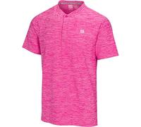 Three Sixty Six Collarless Golf Shirts for Men - Quick Dry Short Sleeve T-Shirt with 4-Way Stretch Fabric & UPF 30, Orchid Pink, Medium