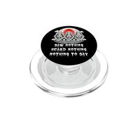 Three Skeleton Monkeys | 3 Wise Monkey Streetwear Design PopSockets PopGrip for MagSafe