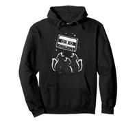 Three Skunk Howling Retro Cassette Space Pullover Hoodie
