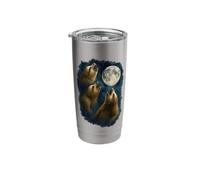 Three Sloth Howling at The Moon 3 Sloth Moon Stainless Steel Insulated Tumbler