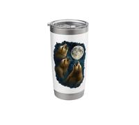 Three Sloth Howling at The Moon 3 Sloth Moon Stainless Steel Insulated Tumbler