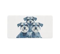 Three Small Dogs Gaming Mouse Mat Large Desk Pad 24 X 12 Inches Non-Slip Rubber Extended Computer Mat Desktop Protector Pad with Stitched Edge for Office Home Keyboard