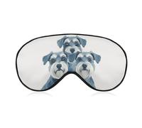 Three Small Dogs Travel Eye Mask Blackout Eye Mask for Sleeping Airplane Eyemask with Adjustable Strap Sleep Masks for Women Men Soft Night Blindfold Eyemask