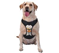 Three Smiling Ghosts Holding Flowers No Pull Dog Harness Adjustable Reflective Oxford Easy Control Medium Large Dog Harness