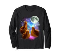 Three Snail Moon | 3 Mollusks Howling Weird Cursed Long Sleeve T-Shirt