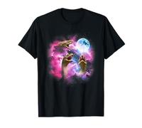 Three Snake Howling at The Moon tie dye Purple Snakes T-Shirt